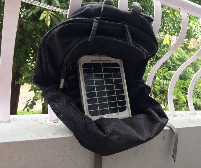 Solar Back-Pack Charging on the Go