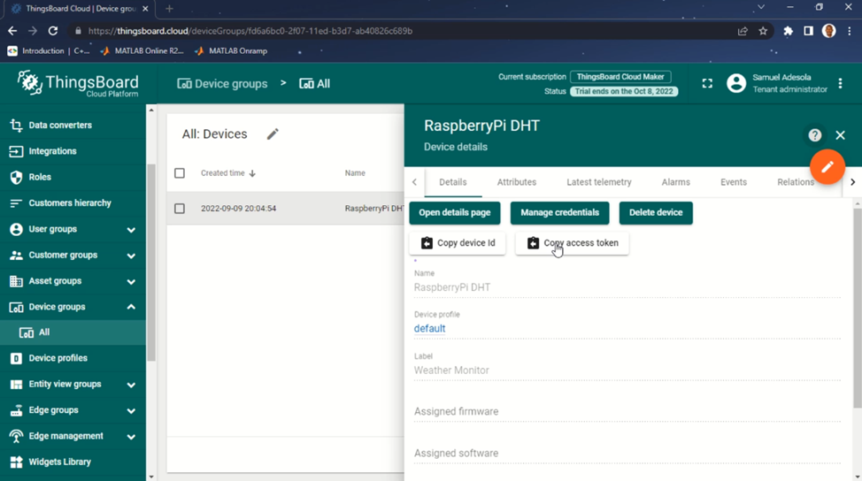 How to Send Data From Raspberry Pi to Thingsboard Cloud - Instructables