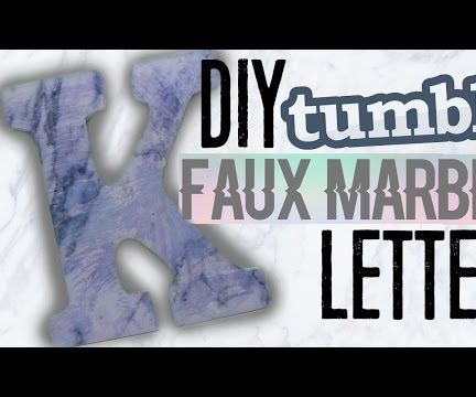 Faux Marble Letter/Initial Decor