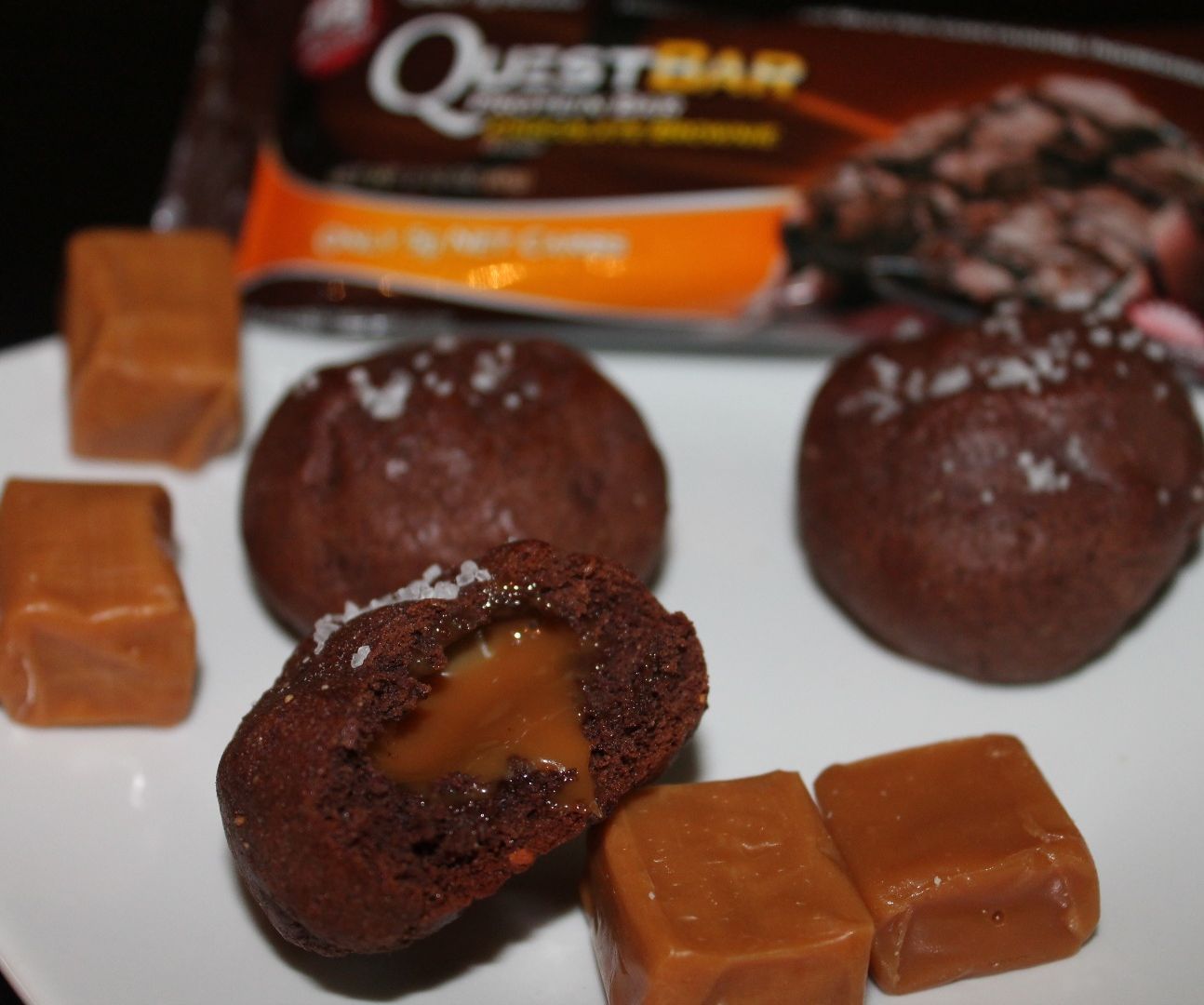 Salted Caramel Brownie Bites
