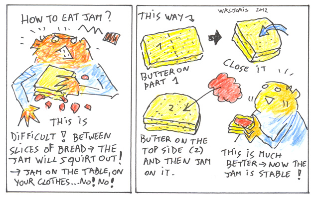 How to eat jam.