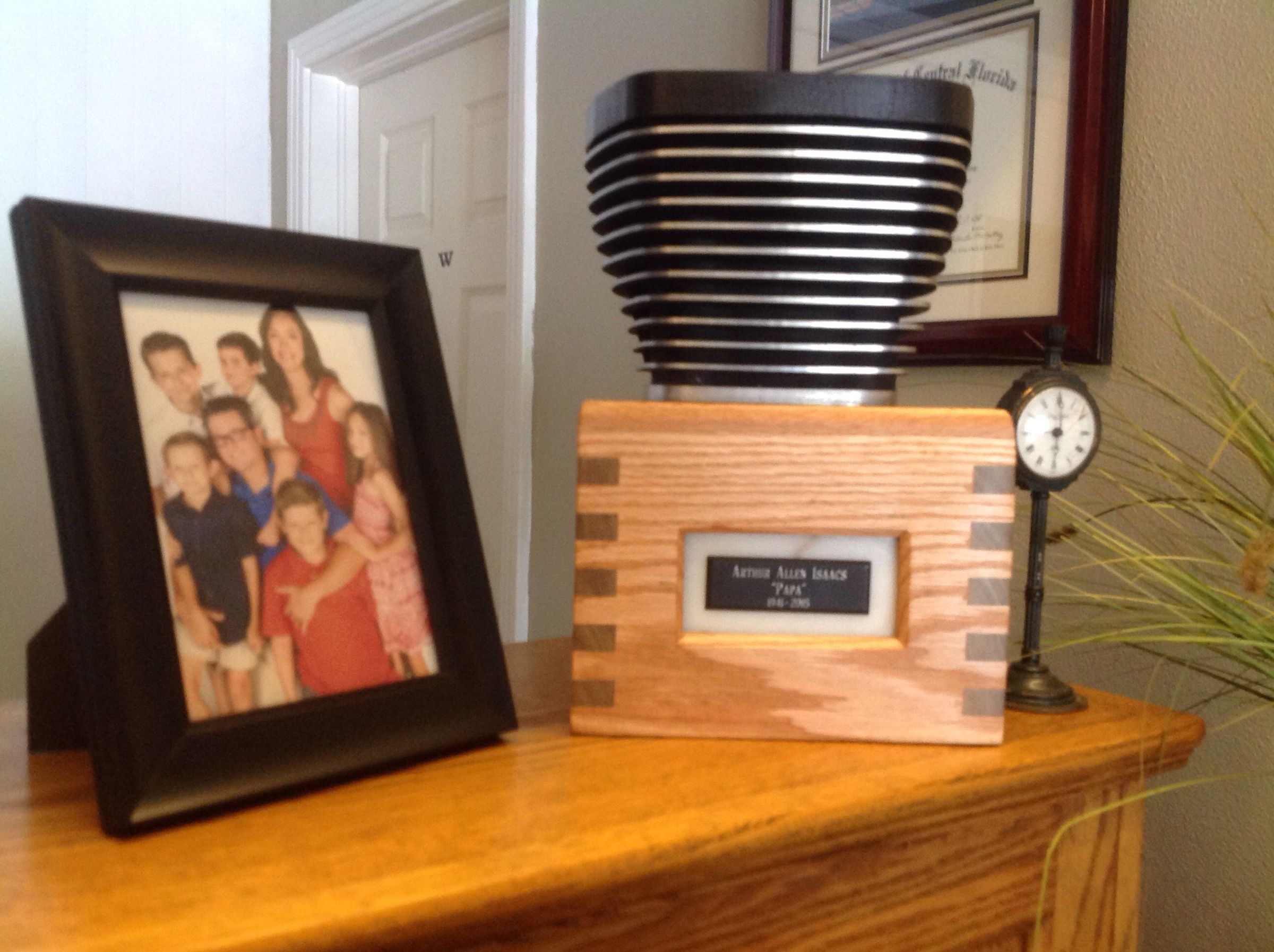 Hand-made Urn for My Dad.