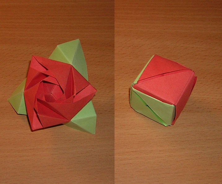 Howto Fold an Origami Magic Rose Cube Instructables