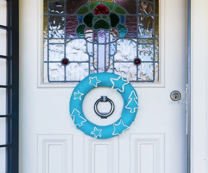christmas string shape wreath