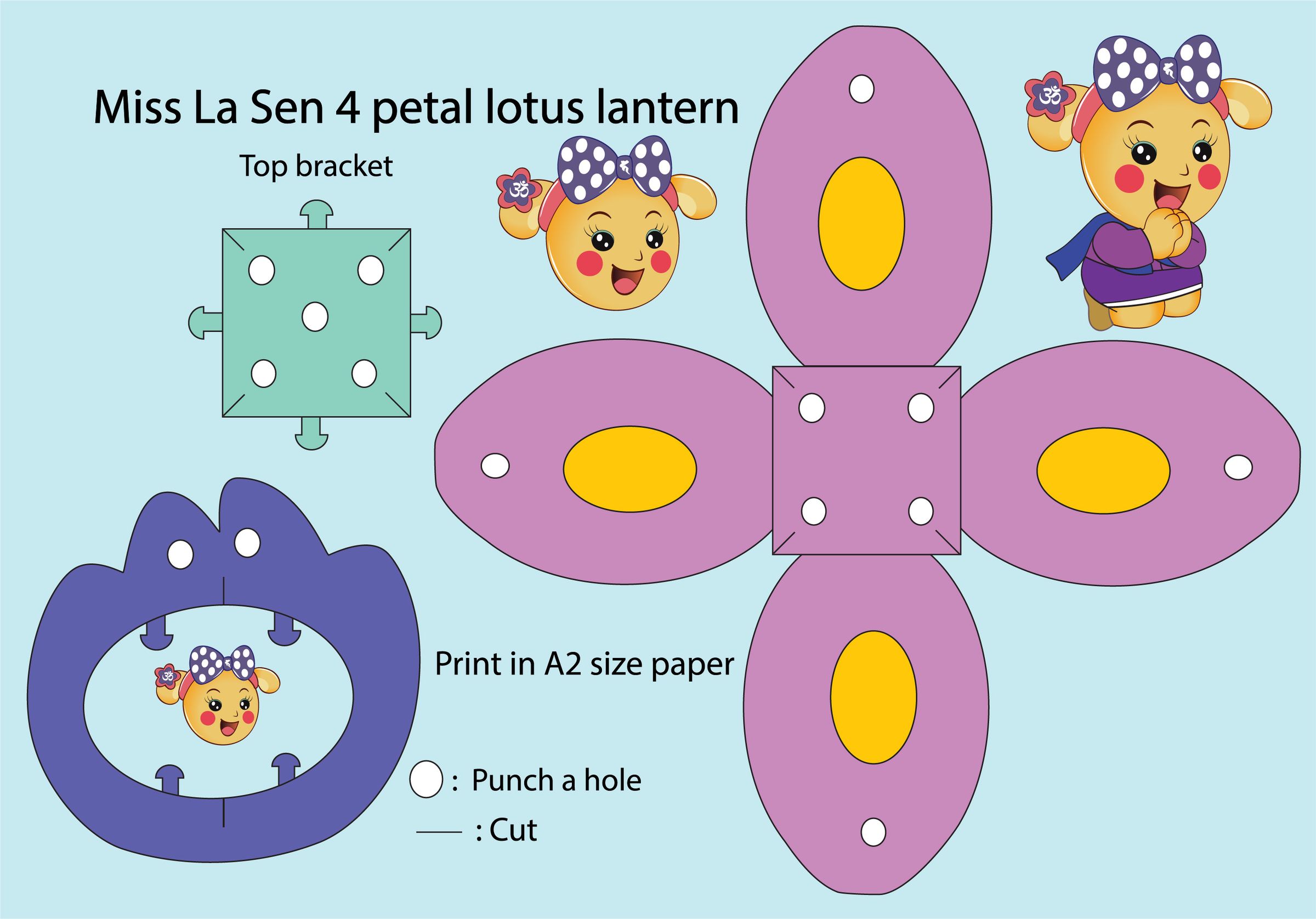 Miss La Sen 4 Petal Lotus Lantern 20 Steps (with Pictures