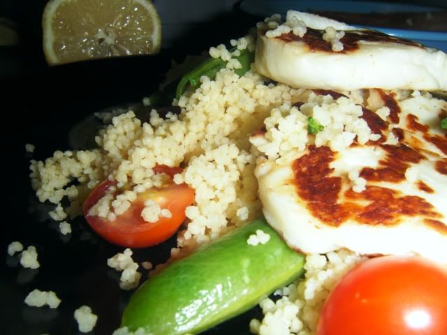 Cous Cous and Halloumi Cheese