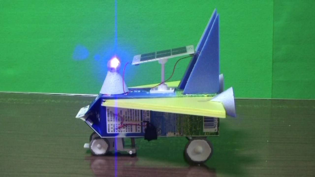 Futuristic Milk Pack Solar Toy Car