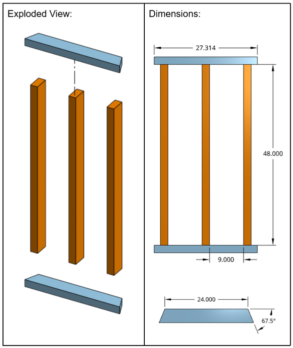Pillar Support Dimensions: Part A