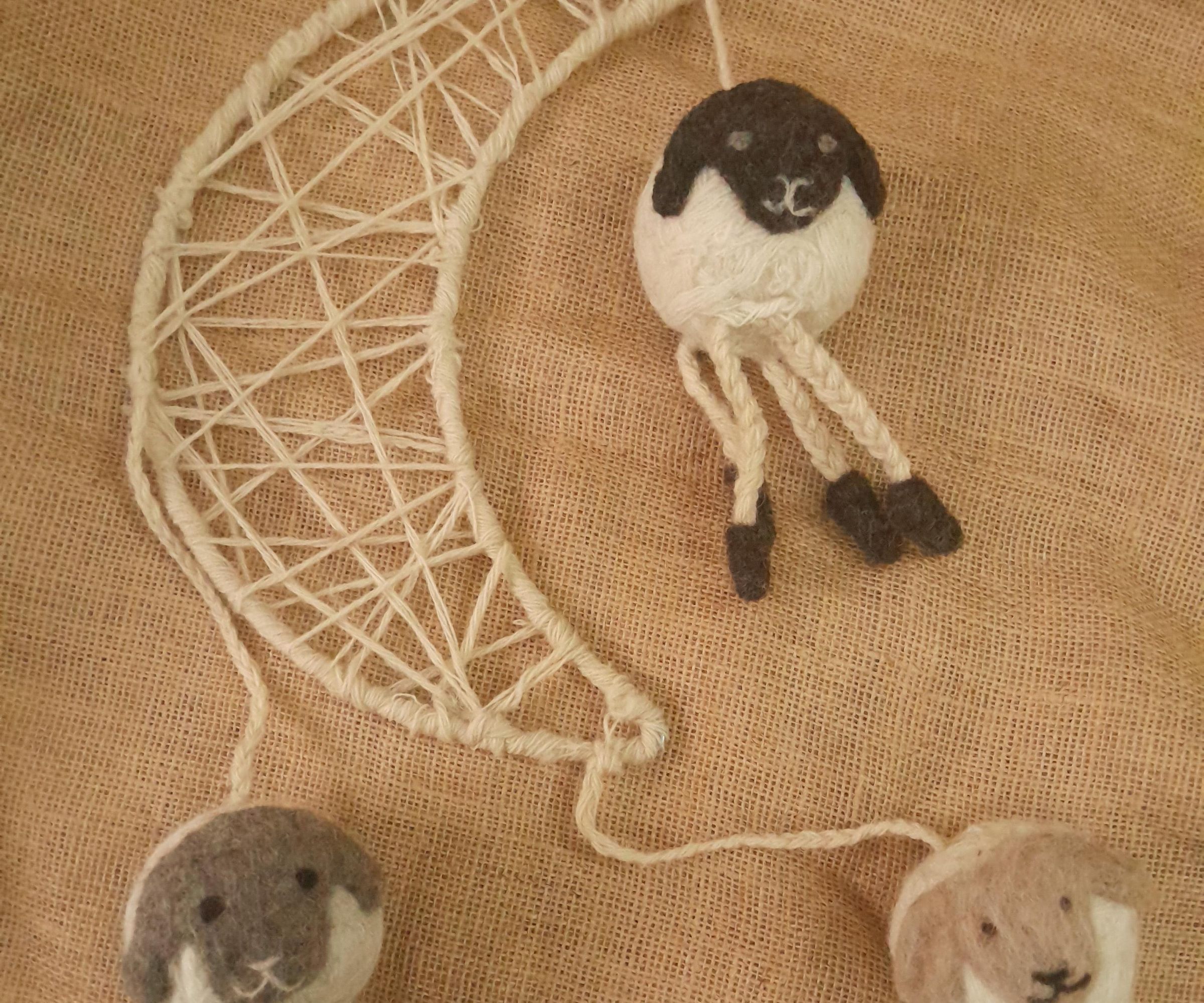 Counting Sheep Mobile, Perfect Decor for Nursery or Cottage Core and Country Themed Homes!