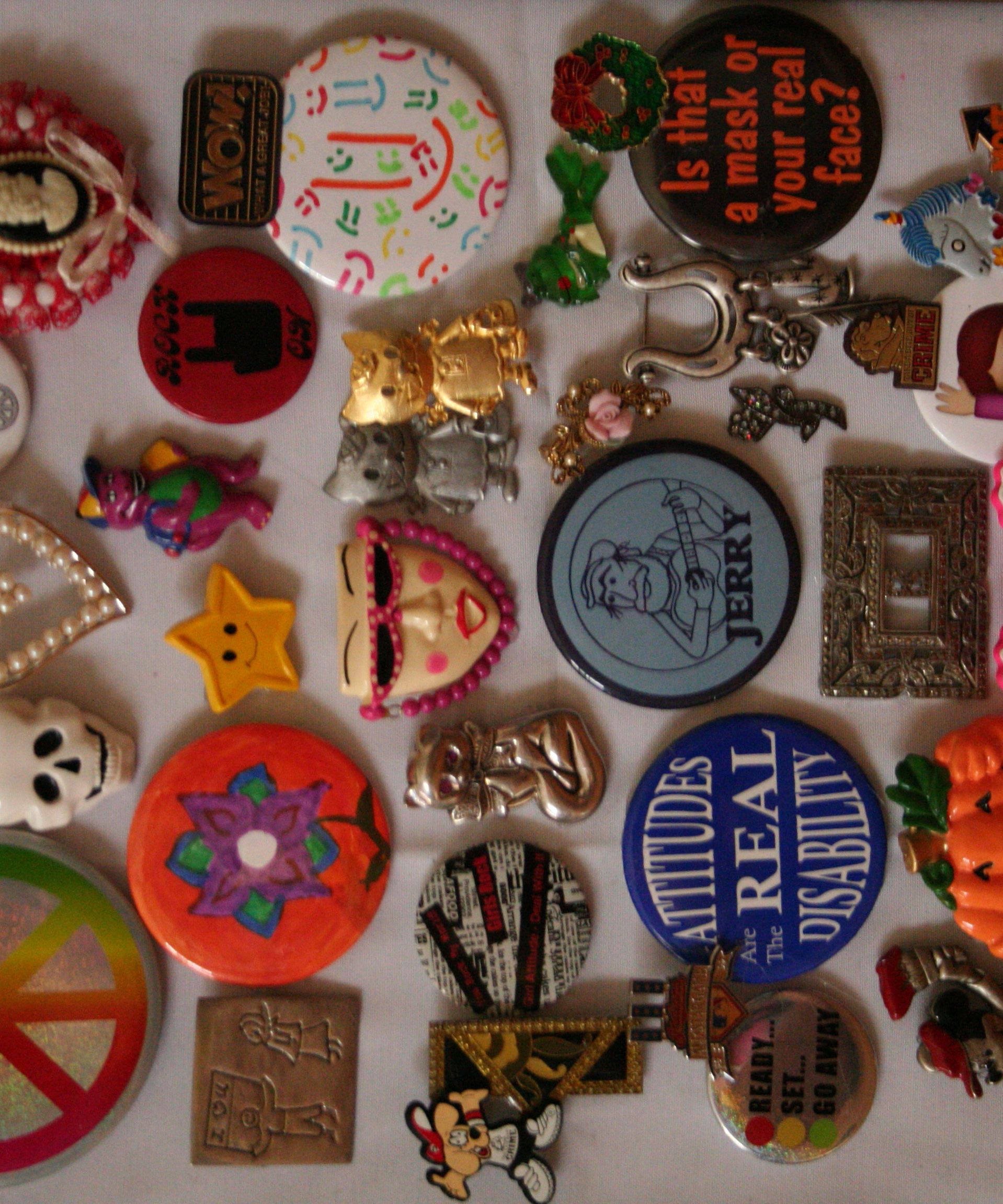 Vintage Pin / Button Wall Art