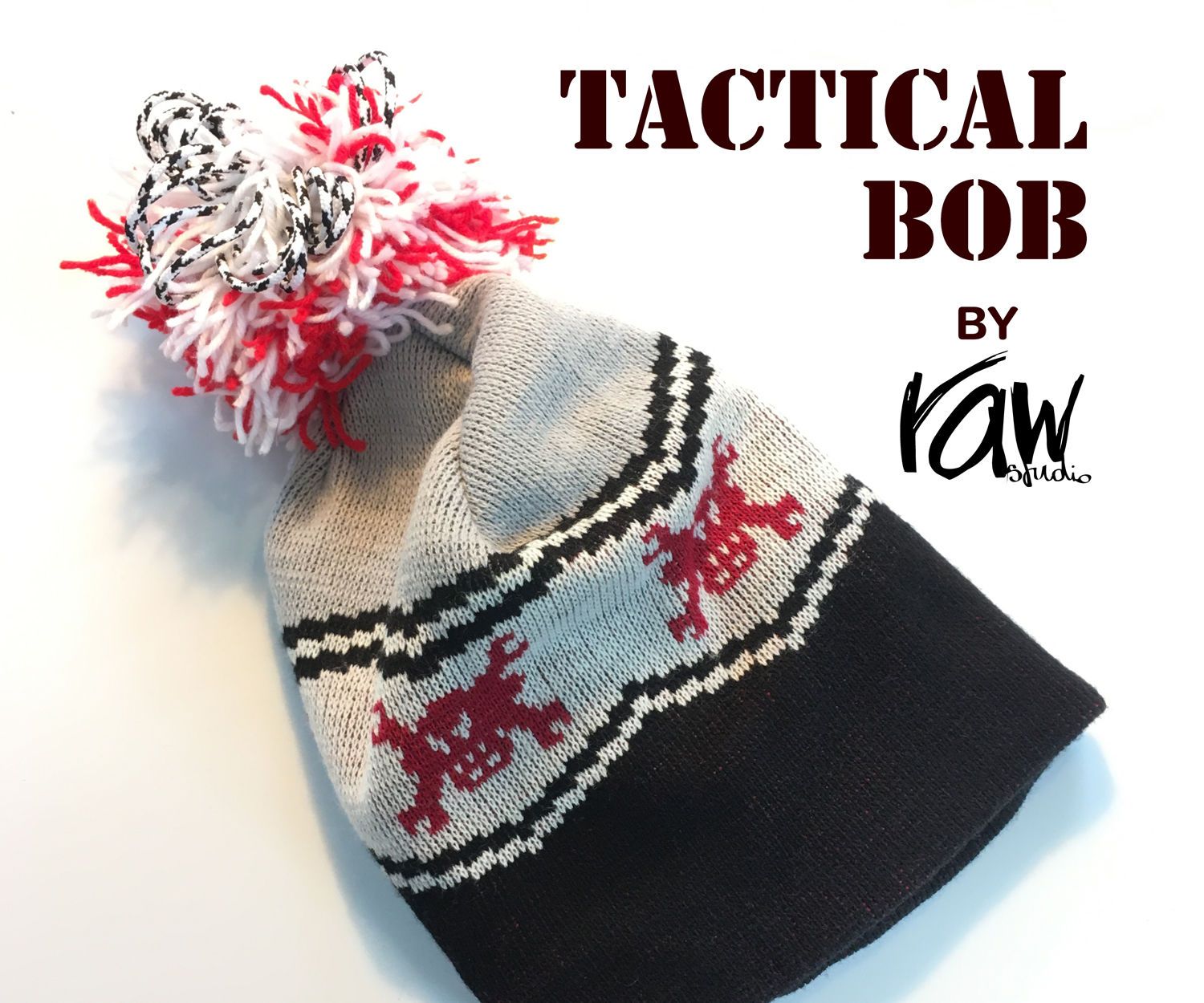 Tactical Bob (paracord and Fishing Line Survival Upgrade for Your Knit Hat / Beanie)