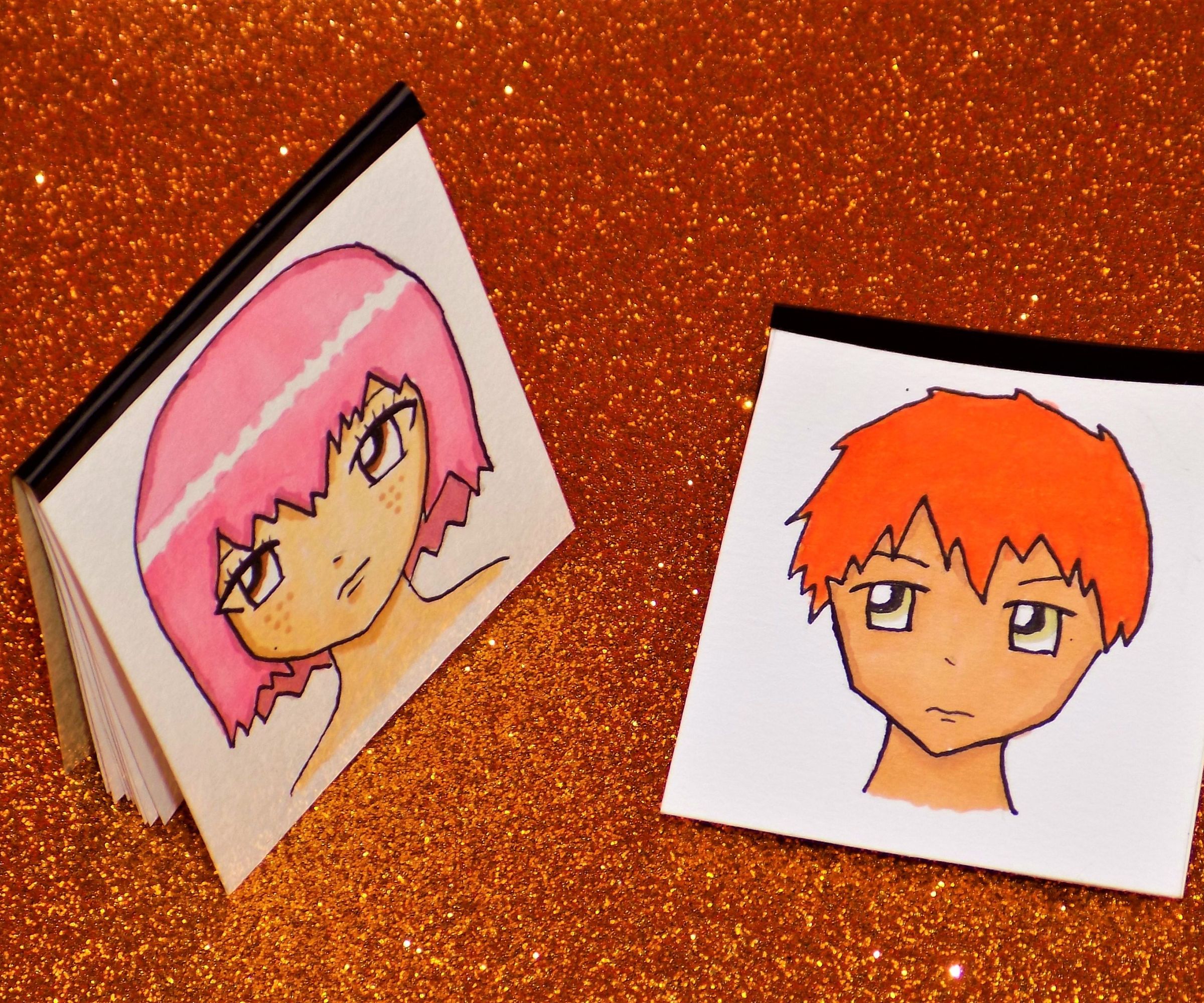 DIY Miniature Anime Inspired Sketchbooks