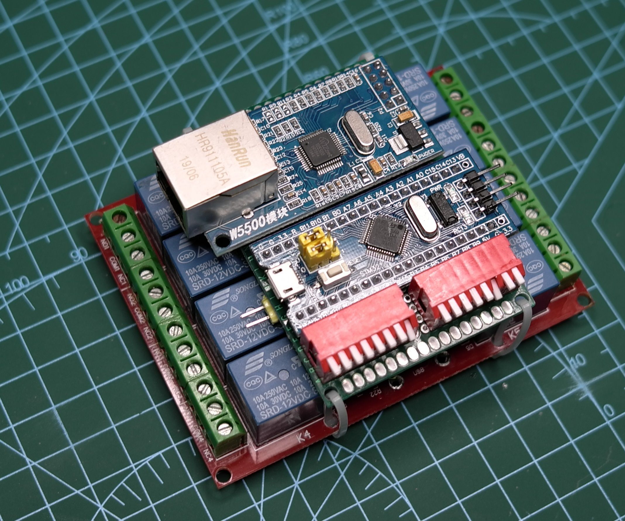 MQTT-driven IP-relay Module, on Which the Variable Part of the MQTT Broker’ IP Address Is Set by Mechanical Switches