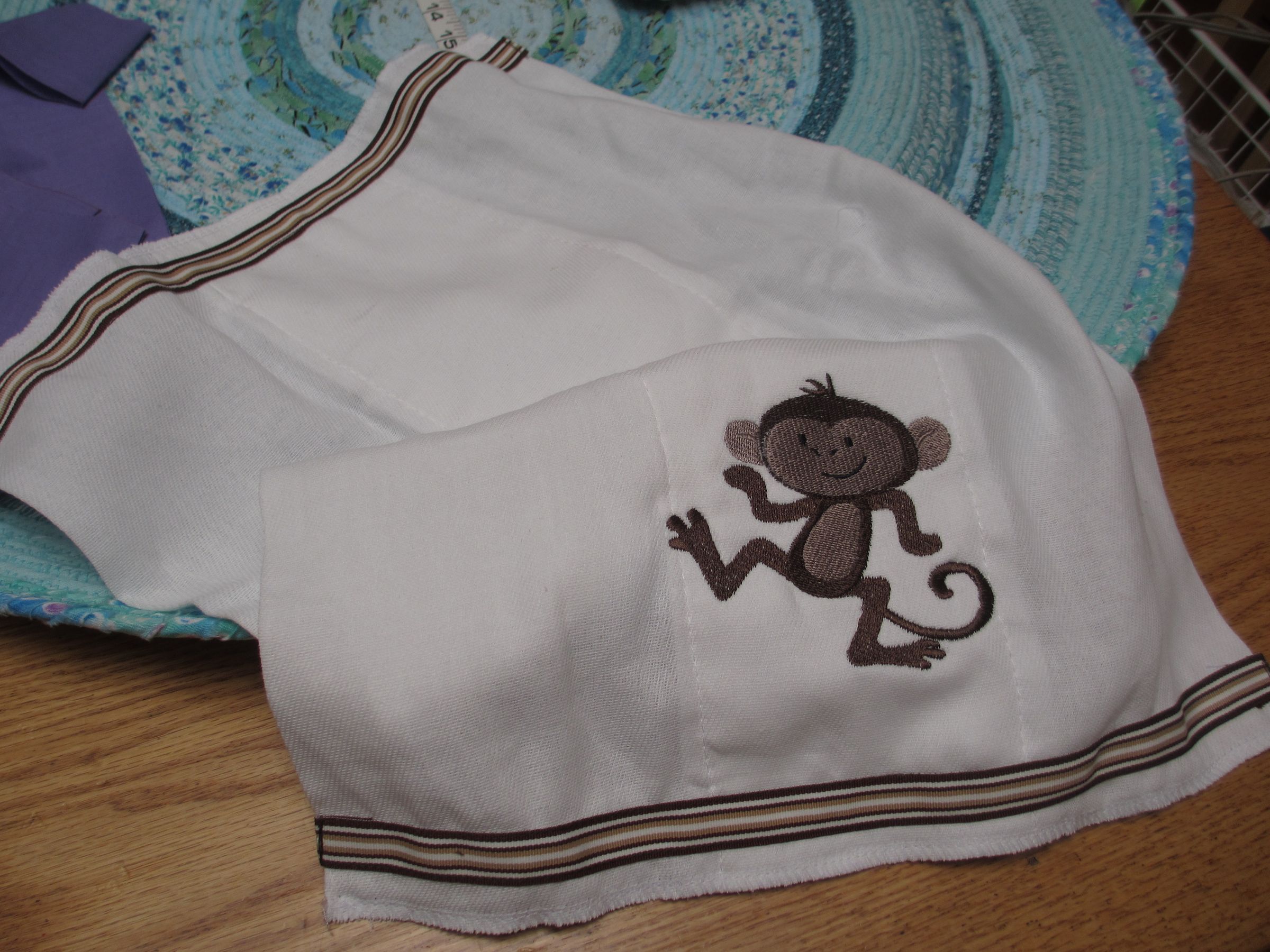 Making a 'burp' Cloth