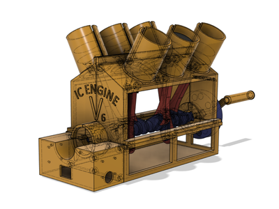 3D Printed - V6 Internal Combustion Engine