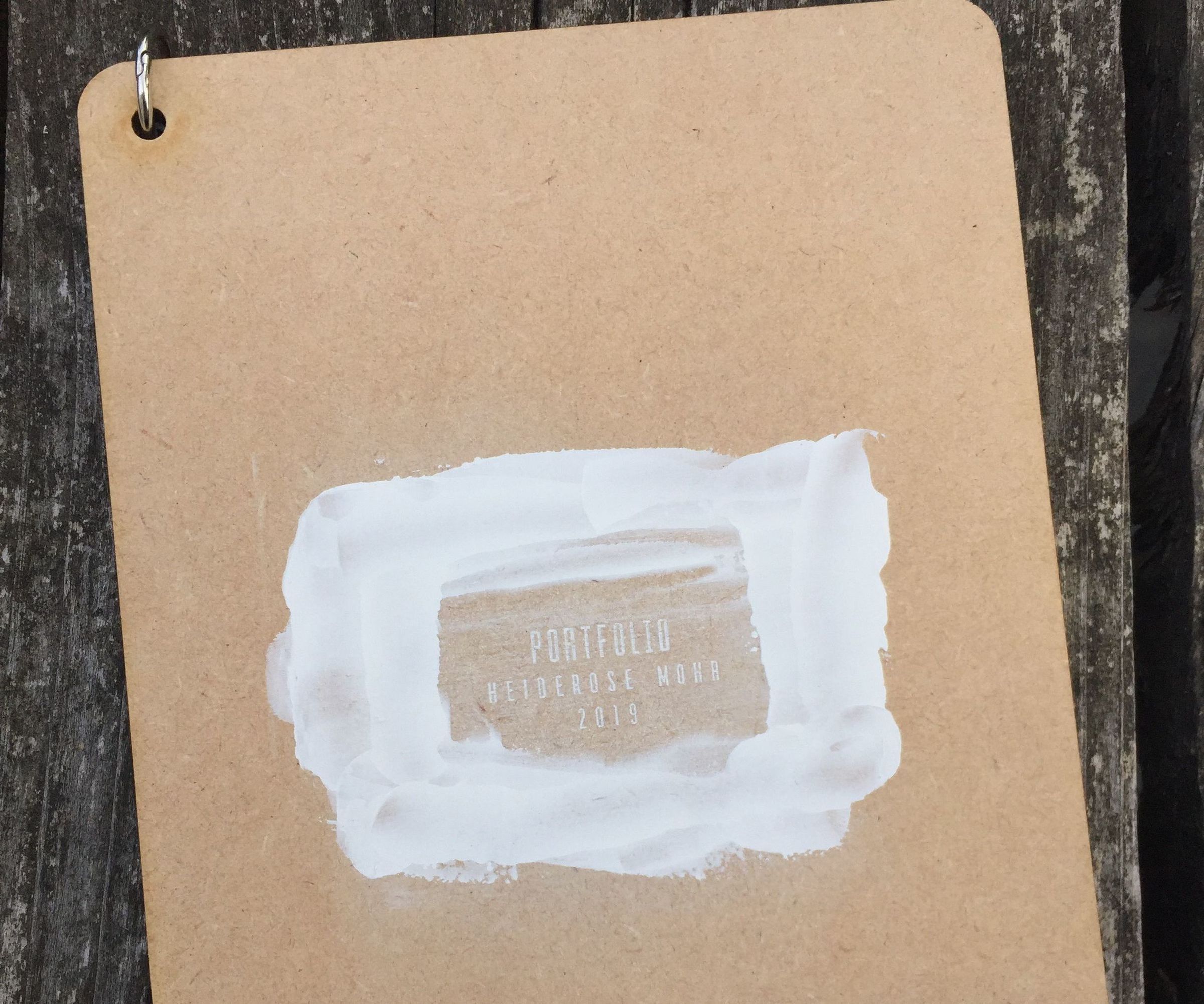 Wooden Portfolio With Engraved Cover and Back