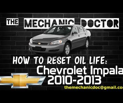 How to Reset Oil Life: Chevrolet Impala 2010-2013