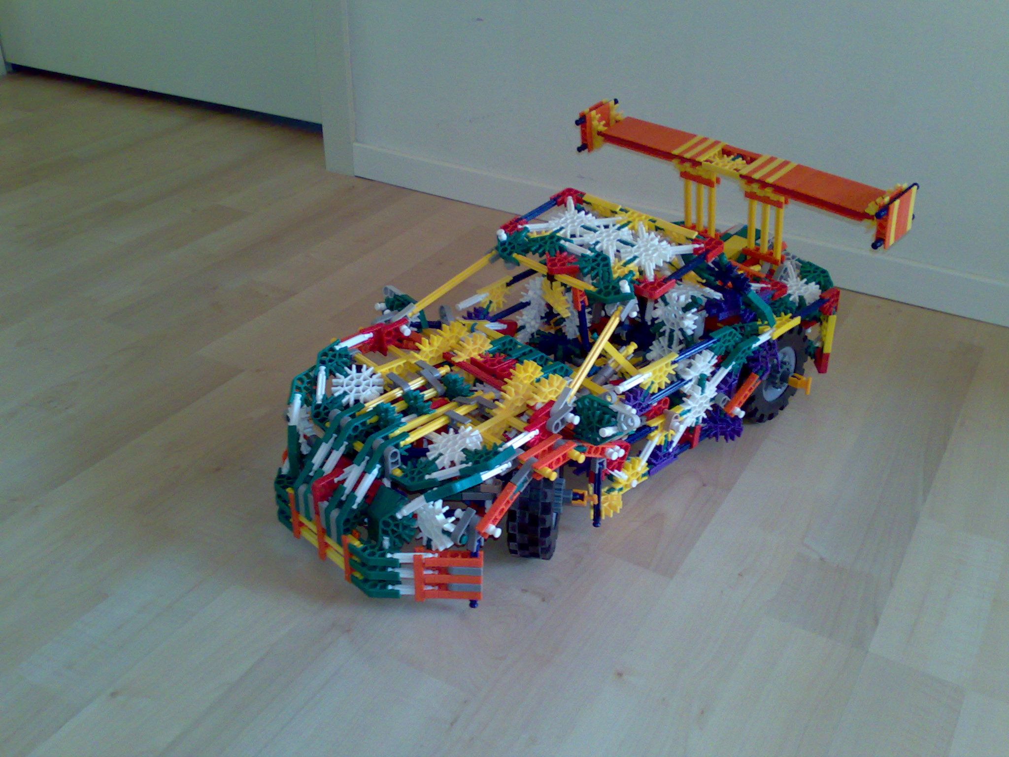 Knex Supercar With Mods! **Spoiler Angle**Brake System With Pics**