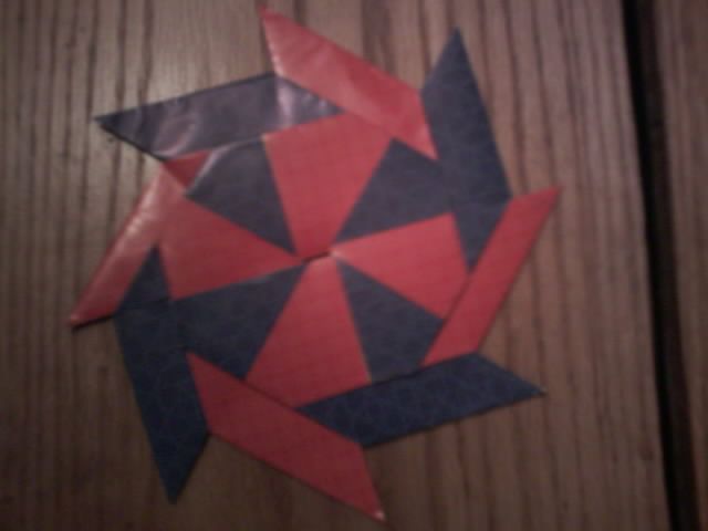 Origami Transforming Star and Frisbee