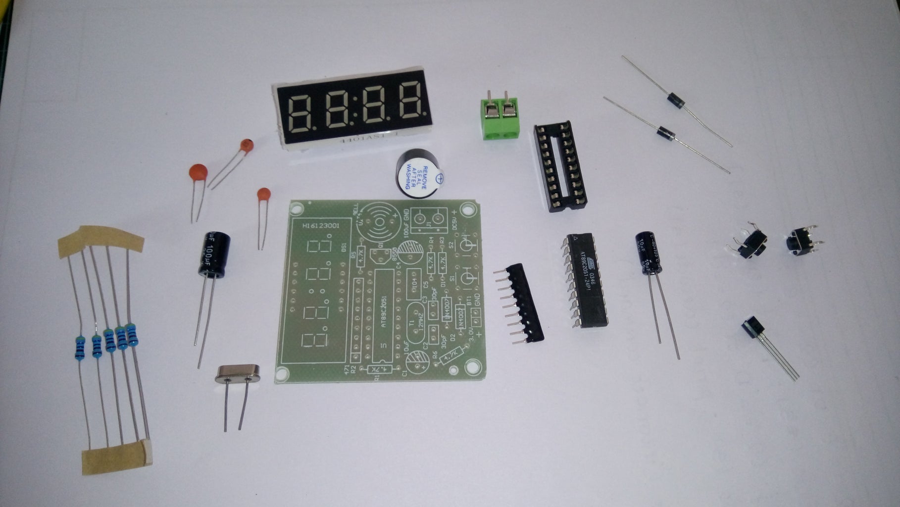 DiY LED Clock Kit Circuit Diagram