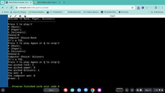 How to Make a (Rock, Paper, Scissors) Game Using Python Coding! : 7 ...