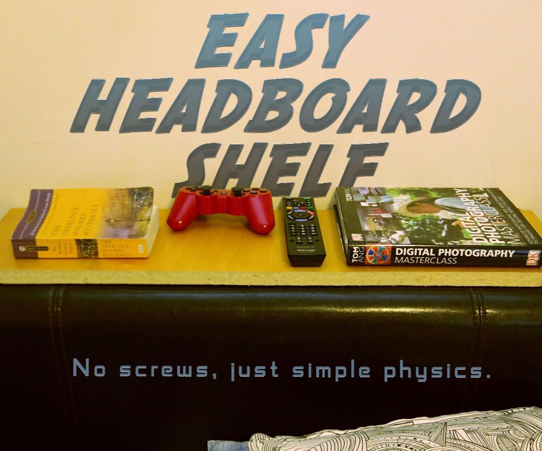Easy Headboard Shelf