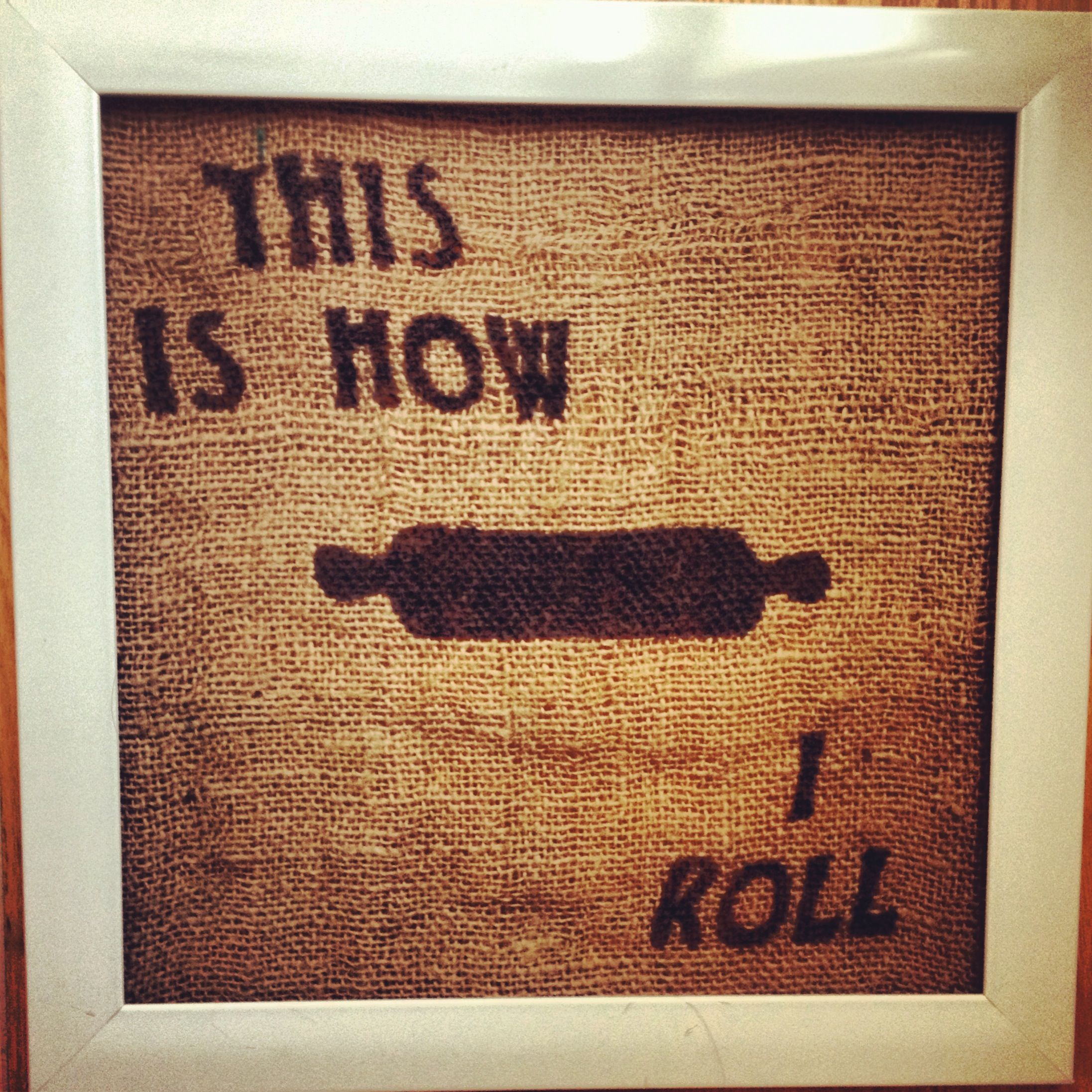 Burlap in Frame