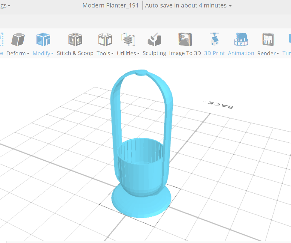 HOW TO CREATE a 3D MODERN PLANTER IN 3D MODELING SOFTWARE