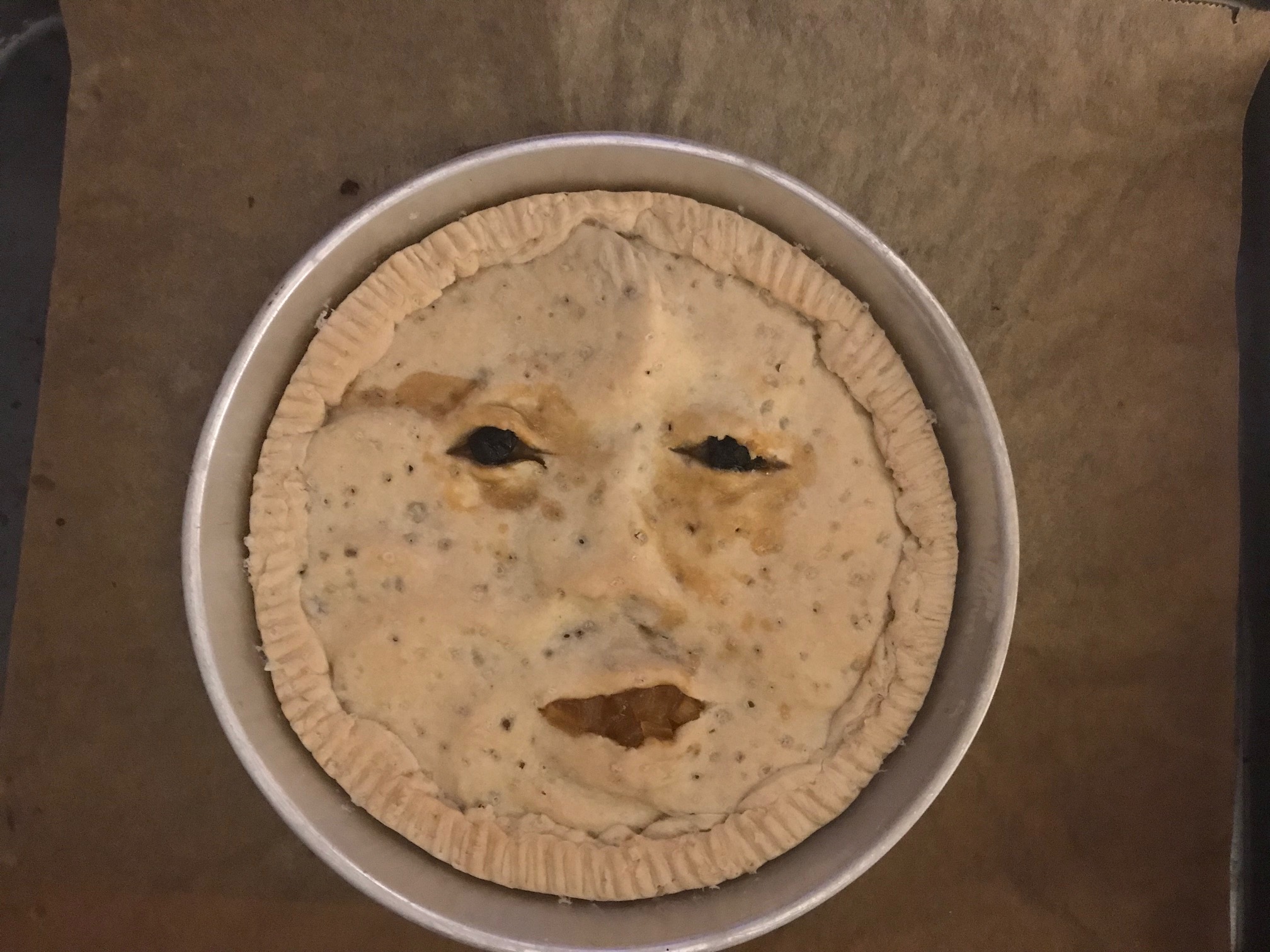 Scary Pie Face Delicious CinnamonPear Pie 3 Steps Instructables