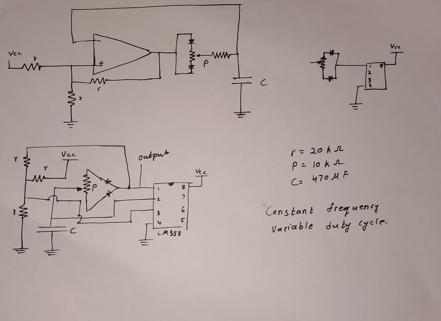 Constant Frequency and Variable Duty Cycle