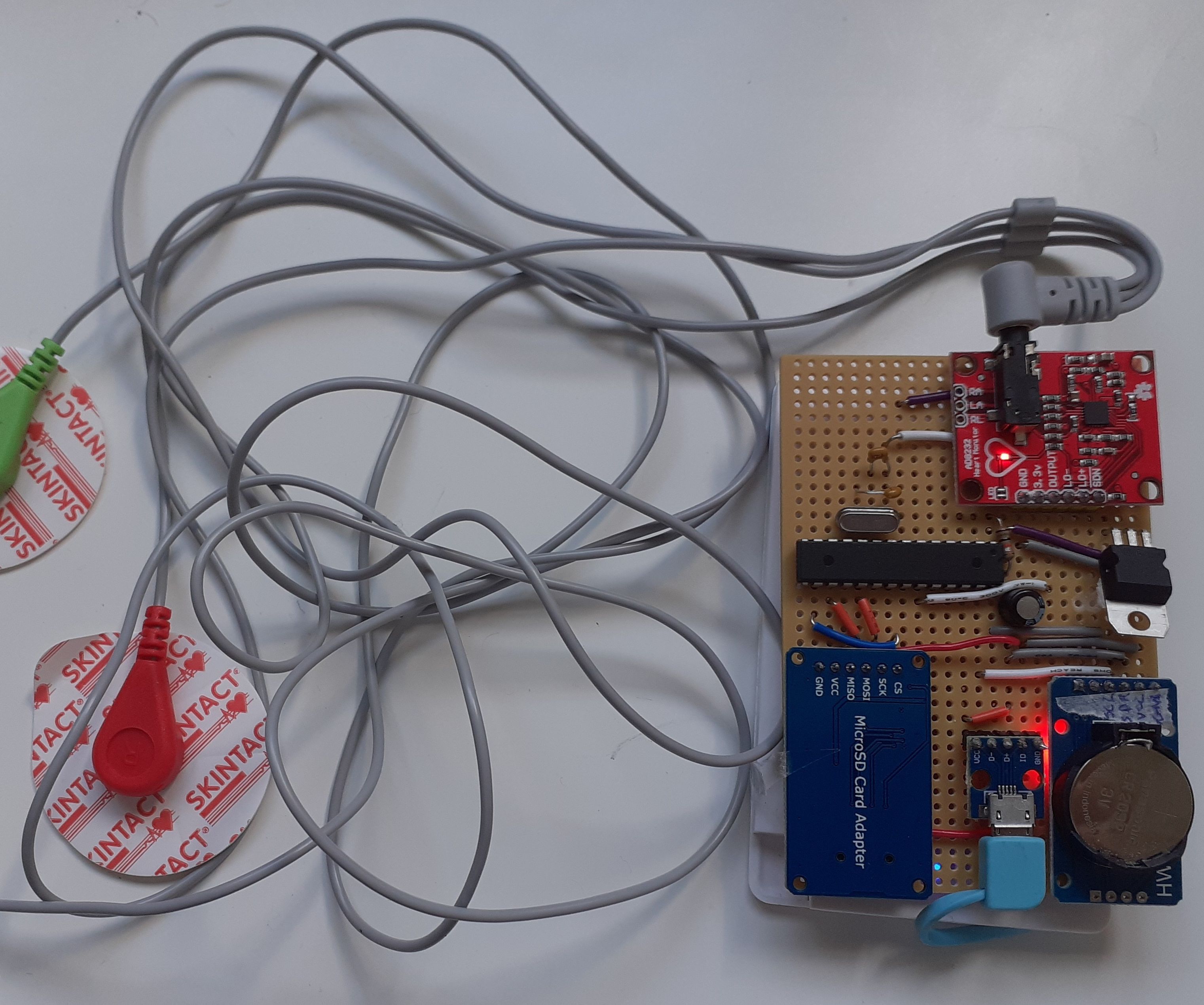 Simple, Portable Continuous ECG/EKG Monitor Using ATMega328 (Arduino Uno Chip) + AD8232
