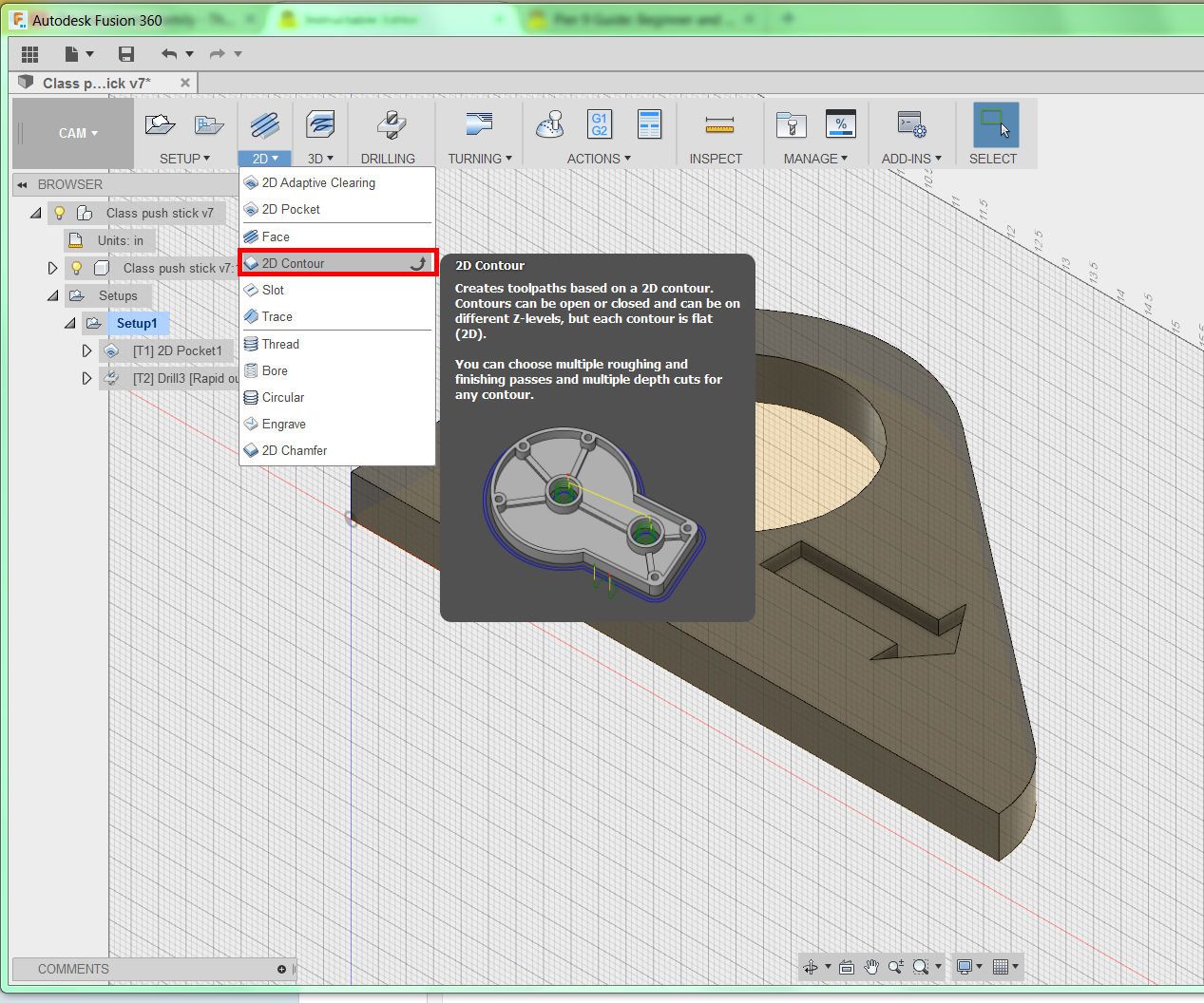 2D Contour Toolpaths