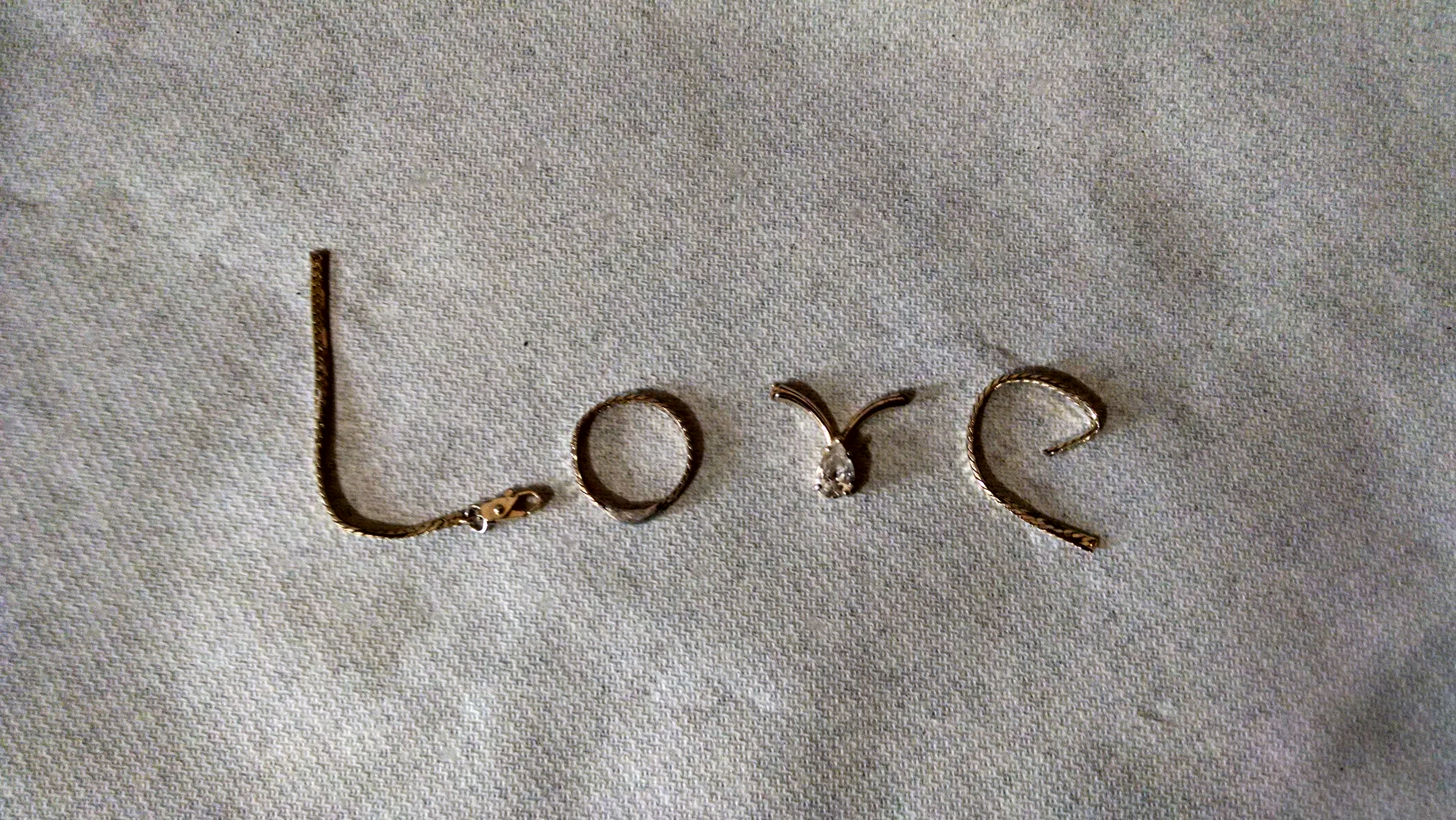 Ring from a broken necklace.