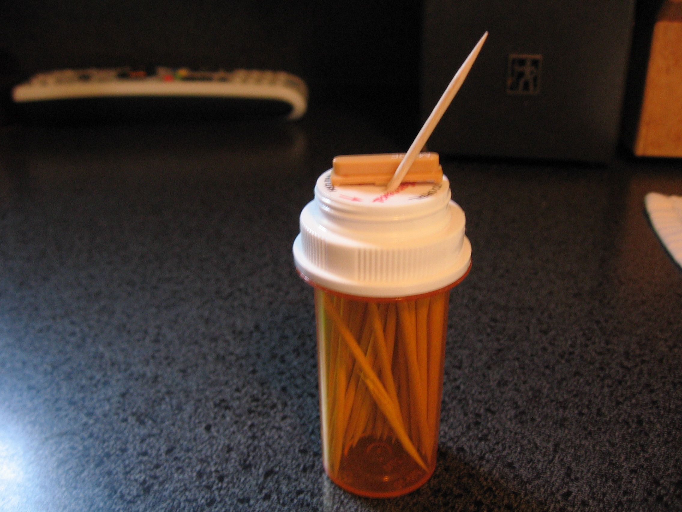 Toothpick Case With Rotating Cover
