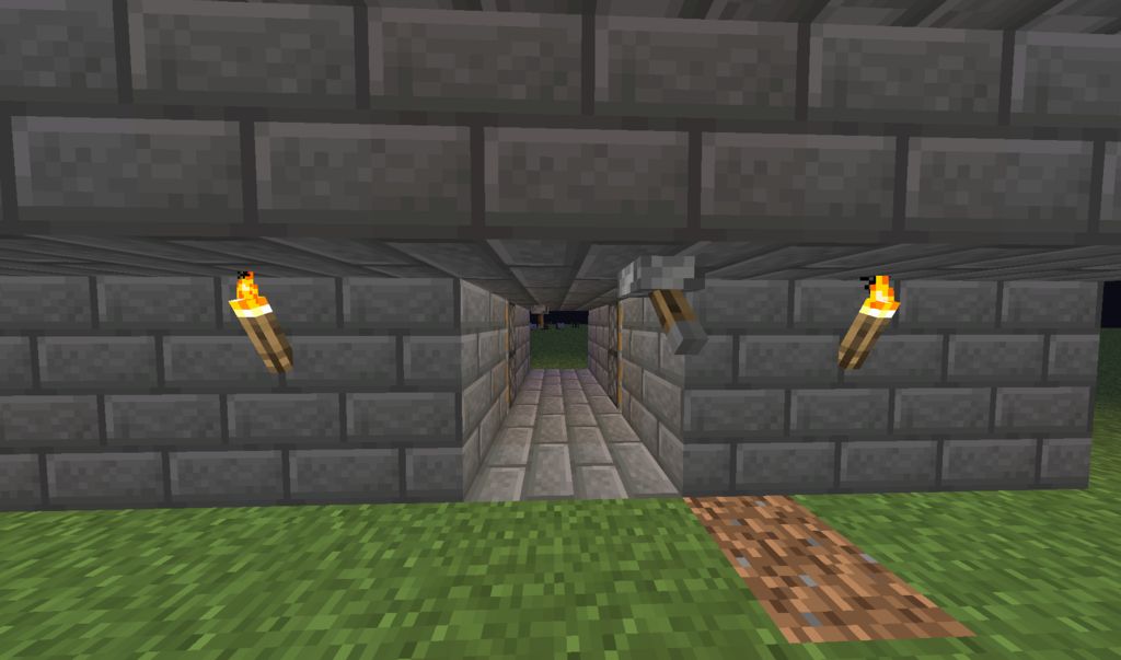 Easy Completely Hidden Minecraft Piston Door 4 Steps