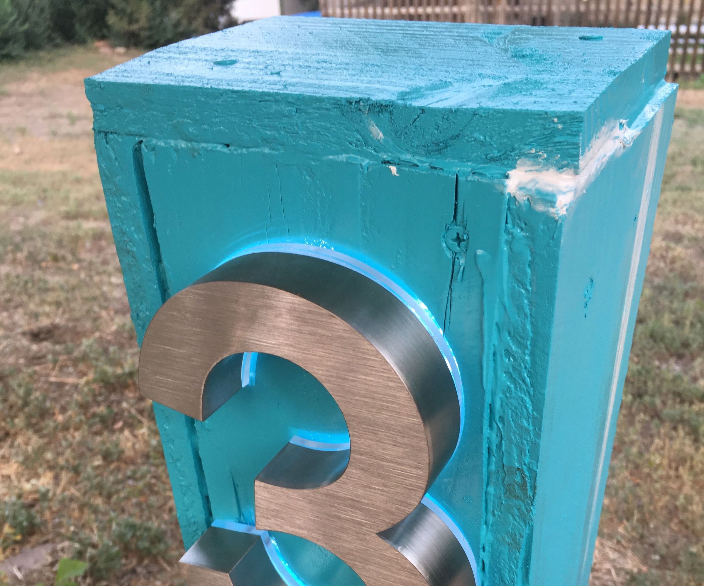 LED Backlit House Number Post