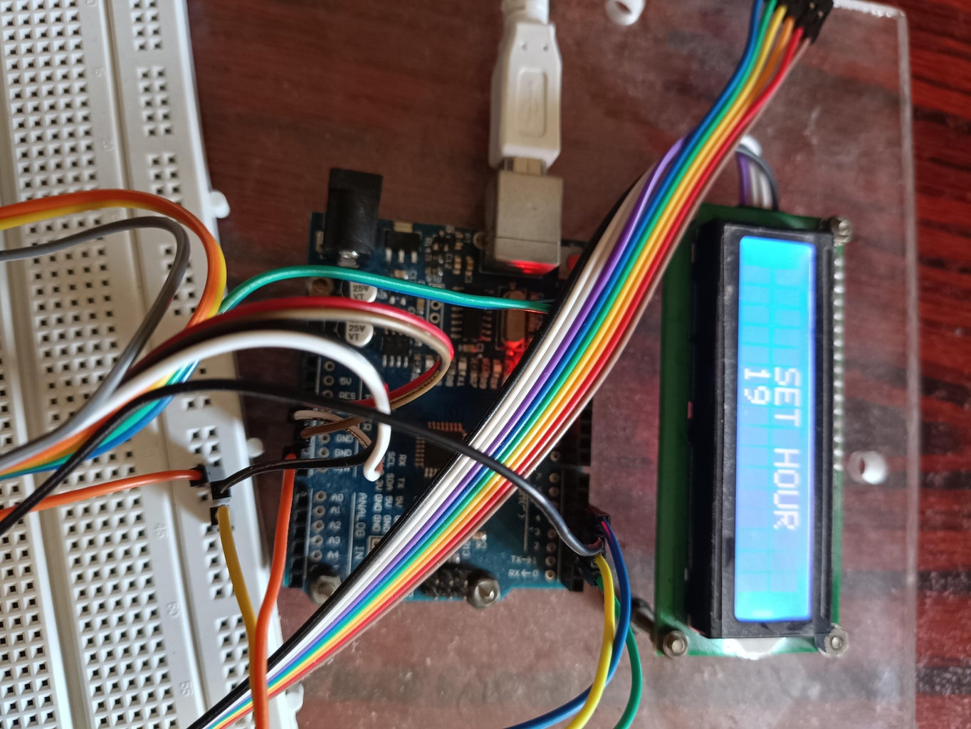 Arduino Uno Based Digital Clock, Calendar Cum Temperature Indicator ...