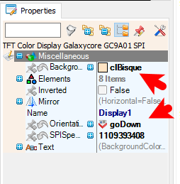 In Visuino Set the Display In Visuino Set the Display