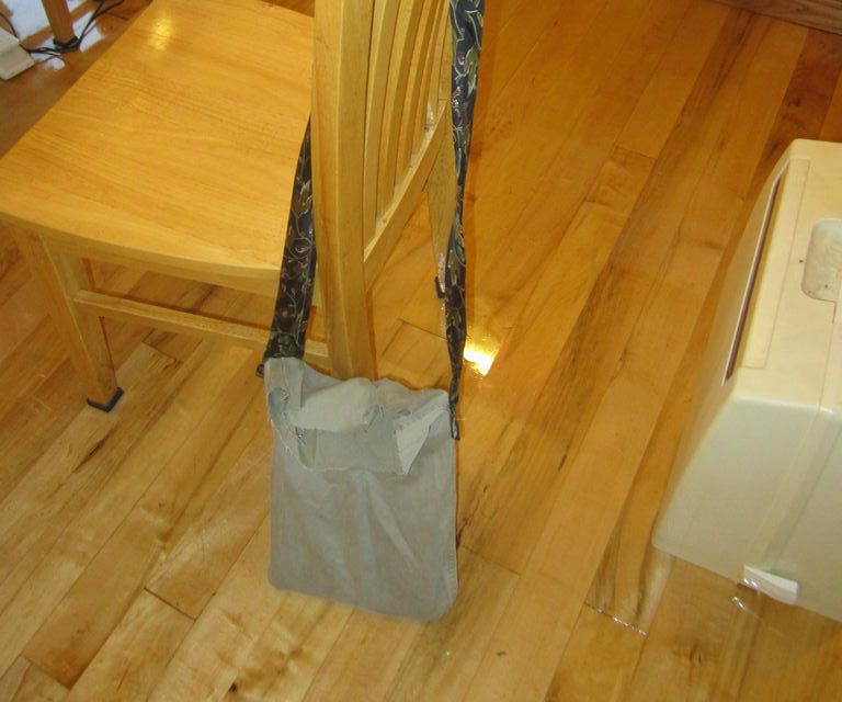 Messenger Carrier Bag Made From Pant Leg