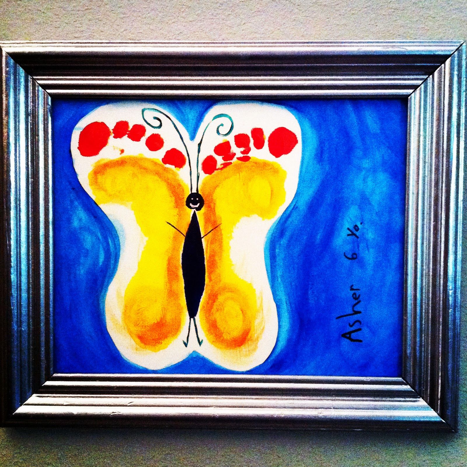 Butterfly Kids Foot-Print! Wonderful Gift!