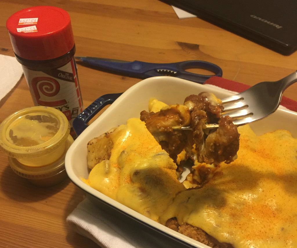 Home Made Home Run - Chicken Nuggets With Chili and Cheese