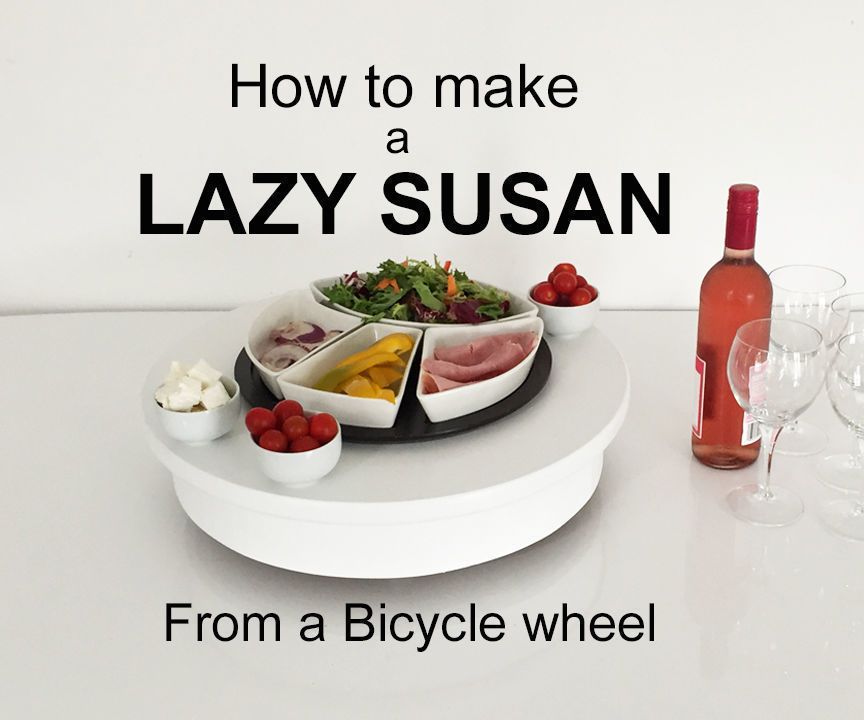 How to Make a Lazy Susan Using a Bicycle Wheel. 