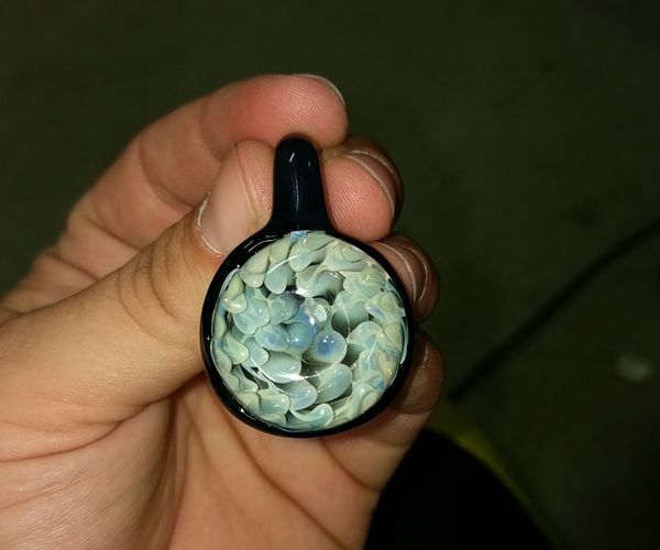 Silver Fume Glass Implosion Bead