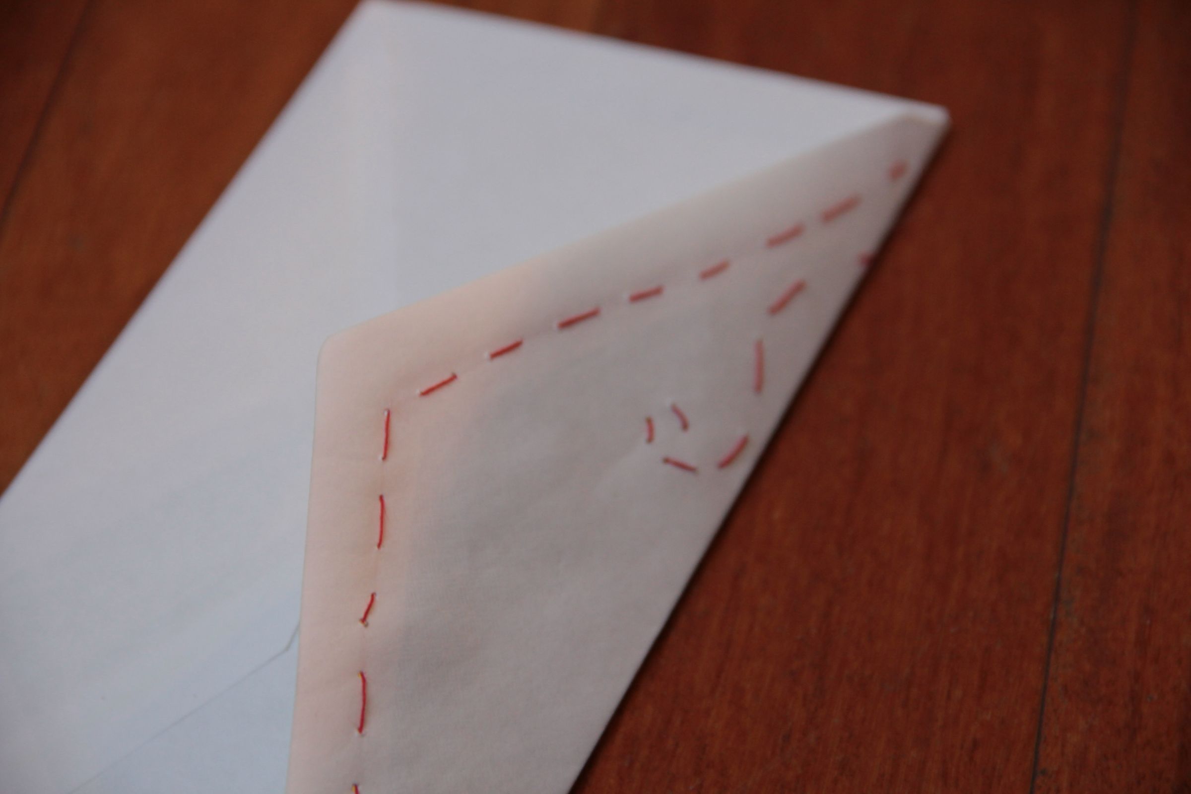 Hand-Stitched Envelope Decoration