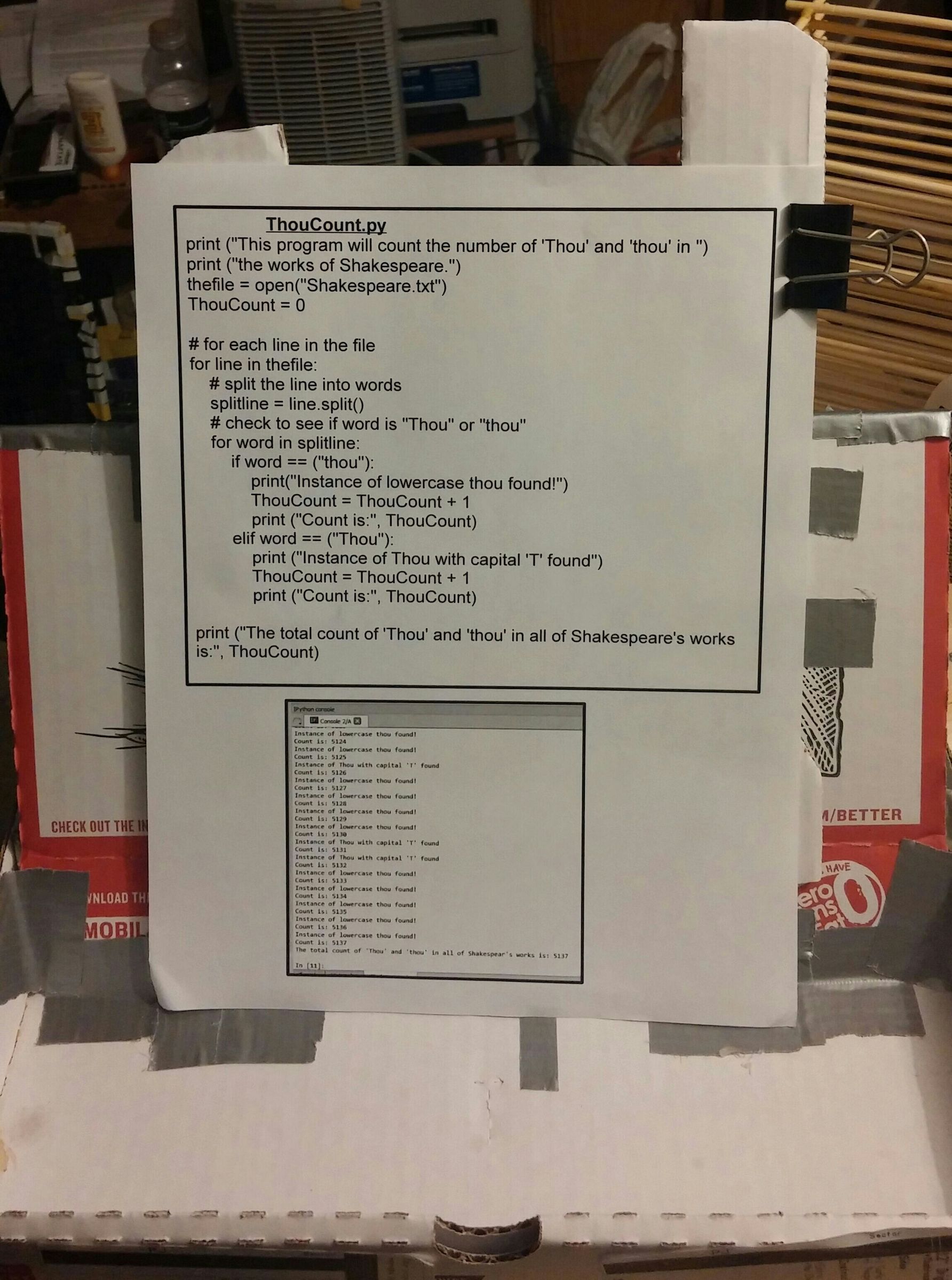 Pizza Box Document Holder