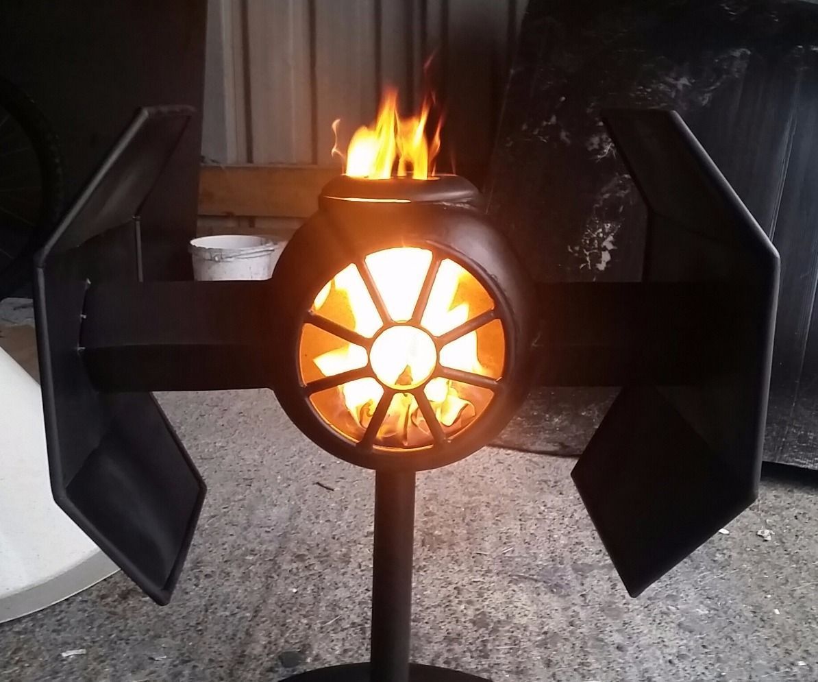 Tie Fighter Wood Burner