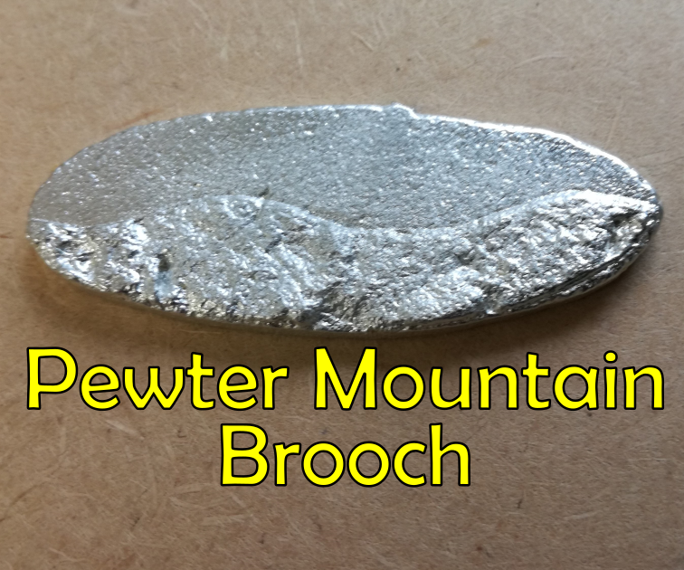 Pewter Mountain Brooch