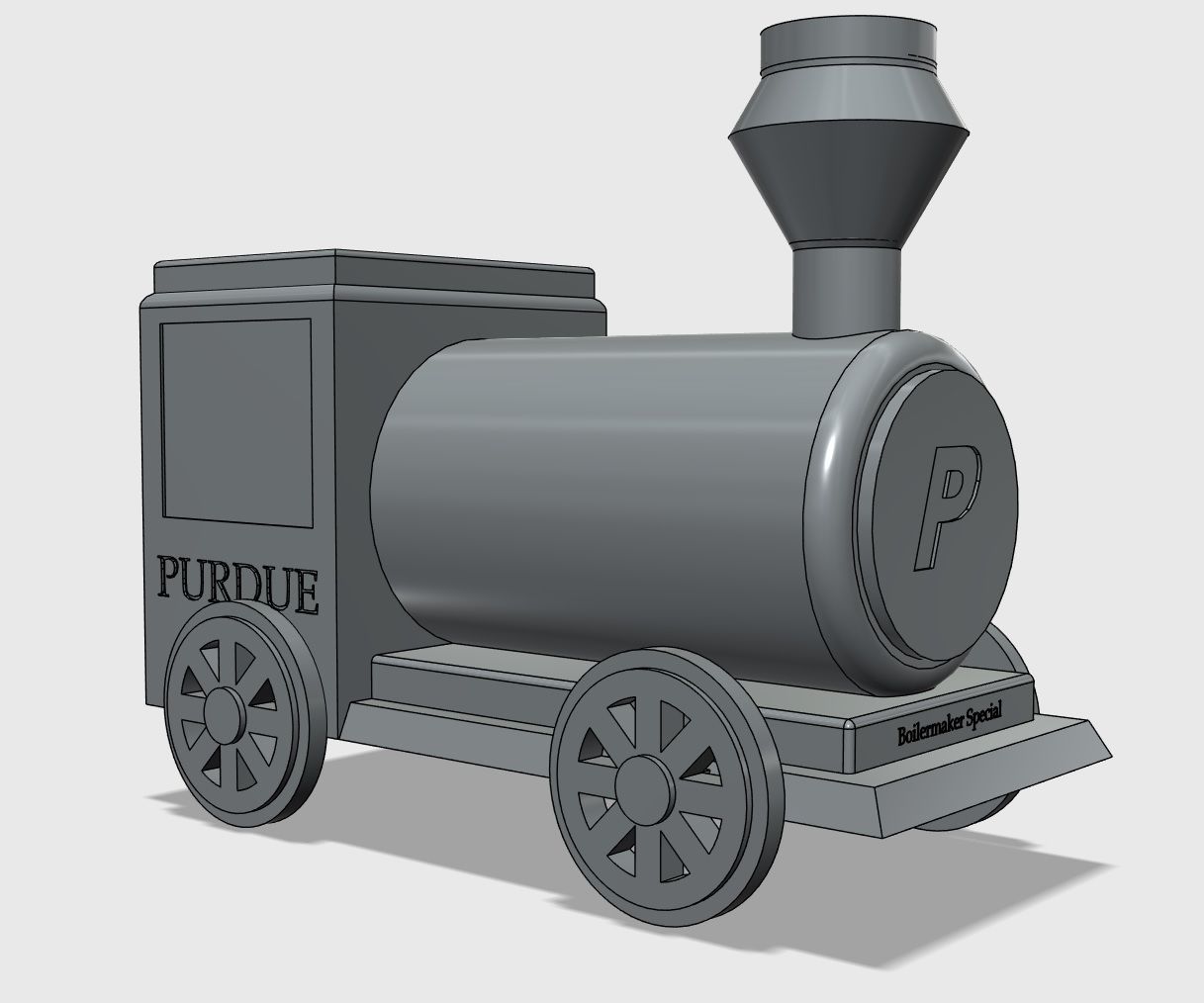 3D-Printed Purdue Boilermaker Express Commemorative Water Bottle