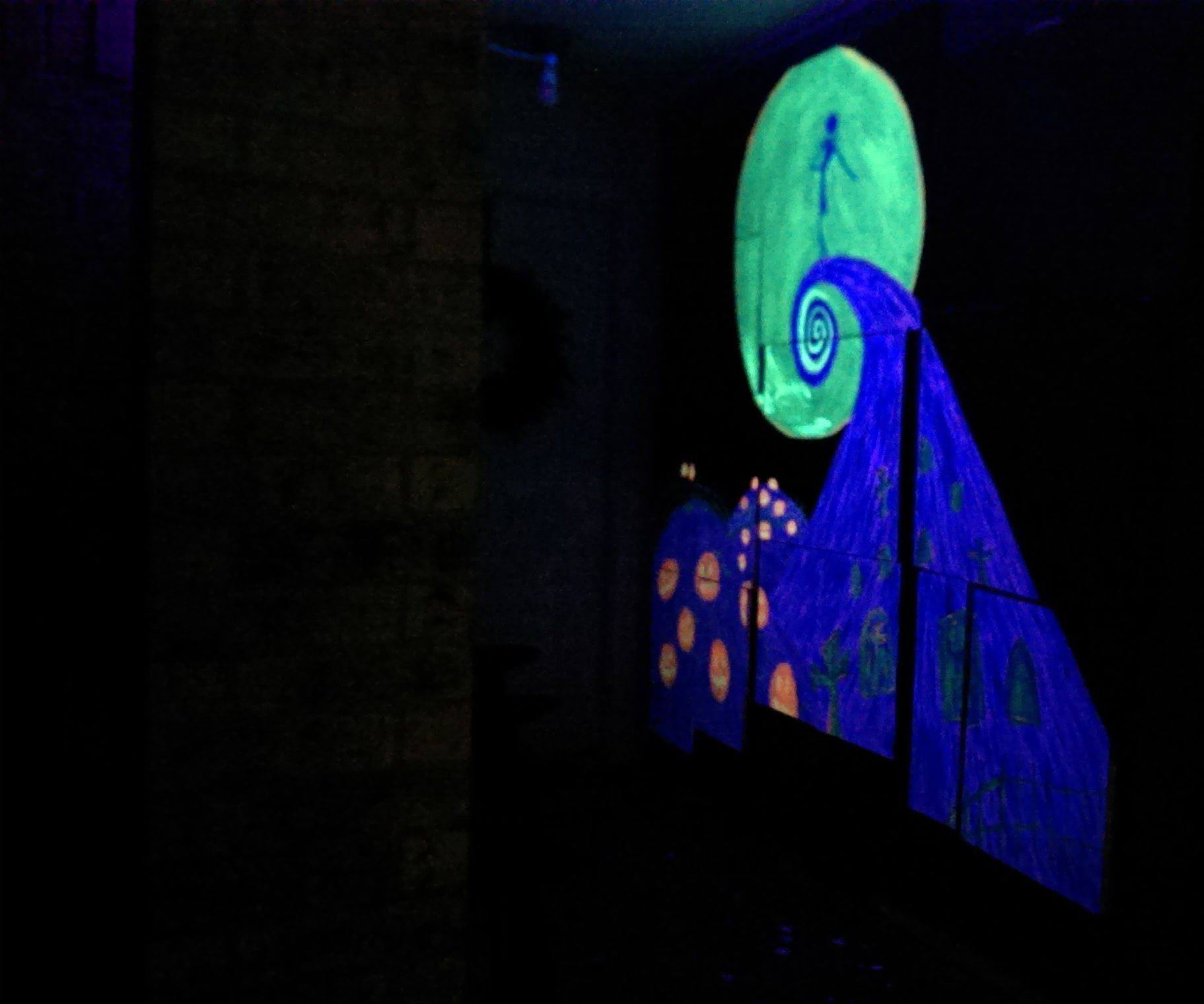 Black Light Entryway Mural 