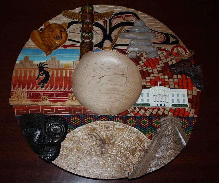 Wood Carving - North America Platter